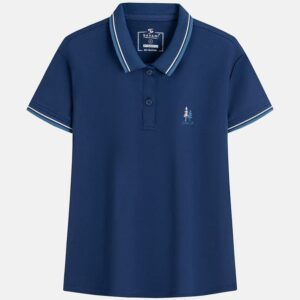 Áo polo nữ ngắn tay hình in trước ngực