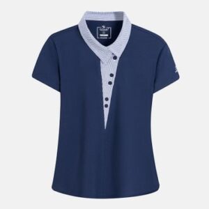 Áo polo ngắn tay nữ cổ vải phối dệt thoi