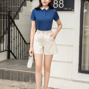Áo polo ngắn tay nữ dáng ôm